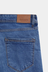 Men Straight Fit Light Blue Pant