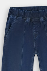 Girls  Dark Blue Wide Leg Fake Panel Style