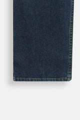 Men Straight Fit Dark Blue Pant