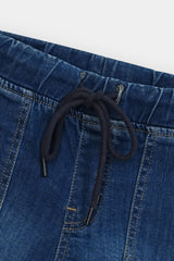 Boys Mid Blue  Denim  Shorts Carpenter Pocket (Knee Length)