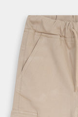 Boys Khaki Cotton 6 Pocket Cargo Trouser