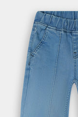 Girls  Light Blue Wide Leg Fake Panel Style