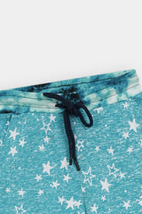 Girls Ferozi Star Printed Night Suit