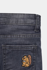 Boys Gray Slim Fit Pant