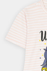Girls Pink Lining Unicorn A Line Top