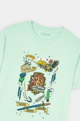 Girls Light Green Harry Poter Tee (11-14 Years)