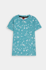 Girls Ferozi Star Printed Night Suit