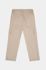 Boys Khaki Cotton 6 Pocket Cargo Trouser