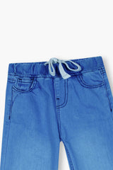 Girls  Blue Wide Leg Open Bottom Trouser