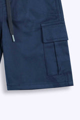 Boy  Blue Cotton  Cargo Shorts(Knee Length)