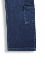 Girls Dark Blue Wide Leg Eight Pocket Trouser