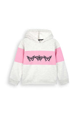Butterfly Love Girls Winter Tracksuit | 100% Cotton Fleece | Pink Quilted Panels