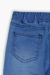 Girls  Blue Wide Leg Open Bottom Trouser