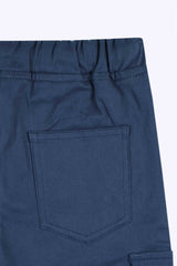 Boy  Blue Cotton  Cargo Shorts(Knee Length)