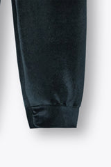 Kids Velvet Tracksuit – Jet Black