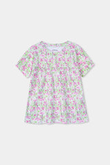 Girls White Swan Top