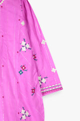 Girls Embroidered Cambric Cotton Suit | 3-Piece Eastern Wear with Dupatta | Winter Collection