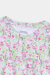 Girls White Swan Top