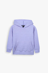 Kids Quilted Lilac Tracksuit | 2-Piece Hoodie & Jogger Set | Winter Cotton Outfit
