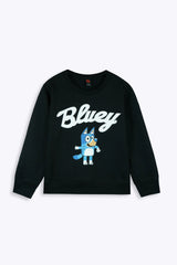 Kids “Bluey” Fleece Tracksuit – Black