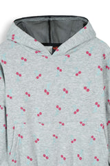 Kids Cherry Print Hoodie & Jogger Set – 100% Cotton Fleece