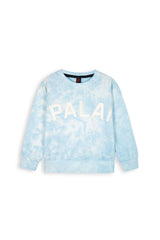 Sky Blue Tie-Dye Terry Tracksuit | 100% Cotton | Cozy Winter Outfit for Kids