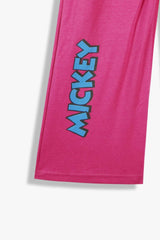 Mickey Mouse Cotton Interlock Set – Sweatshirt & Wide Leg Trouser