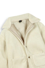 Cream Long Fur Coat | Winter Warmth