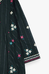 Girls Black Embroidered Cambric Suit | 3-Pieces Eastern Wear | Winter Collection