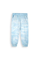 Sky Blue Tie-Dye Terry Tracksuit | 100% Cotton | Cozy Winter Outfit for Kids