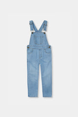 Girls Denim Dungaress  Ice Blue