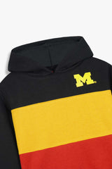 Kids Multi Color ,Block Fleece Hoodie.(Mustard,Black,Red)