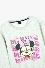 Minnie Mouse Kids Tracksuit | 2-Piece Cotton Fleece Sweatshirt & Joggers Set | Winter Wear