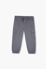 Boys Jogger Cotton 6 Pocket  Cargo Trouser  Gray Color