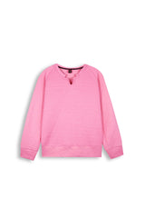 Pink Quilted Winter Suit with Neck Slit | Cozy 2-Piece Lounge Set