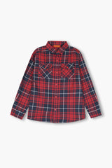 Kids Red  Flannel Casual Shirt