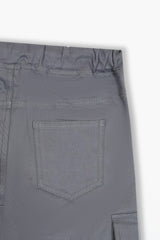 Boys Jogger Cotton 6 Pocket  Cargo Trouser  Gray Color