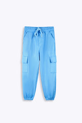 Kids Utility Fleece Tracksuit – Sky Blue