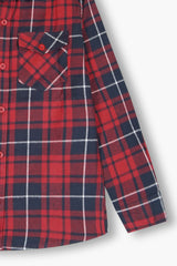 Kids Red  Flannel Casual Shirt