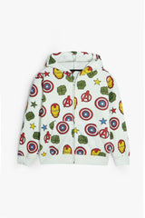 Marvel Avengers 100% Cotton Terry Hoodie – Kids Zip-Up Hoodie