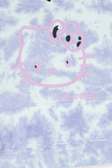 Kids Hello Kitty Purple Tie-Dye Hoodie – 100% Cotton Terry