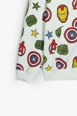 Marvel Avengers 100% Cotton Terry Hoodie – Kids Zip-Up Hoodie