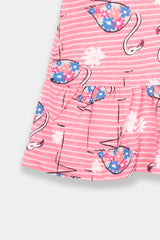 Girls Pink Swan Top