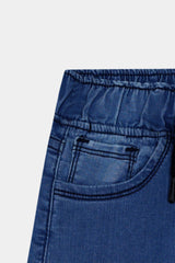 Girls  Blue  Wide Leg  Six Pocket Trousers