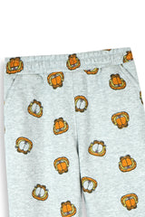 Kids Garfield-style character motifs Allover Print Hoodie & Jogger Set – 100% Cotton Fleece
