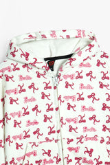 Barbie Print 100% Zip-Up Cotton Terry Hoodie – Heavy GSM