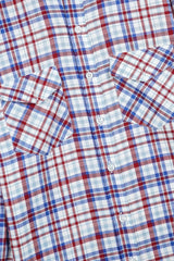Kids Red-Blue Plaid Cotton Casual Shirt