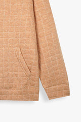 Unisex Kids Quilted Hoodie – Brown