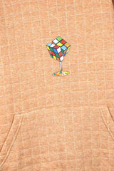 Unisex Kids Quilted Hoodie – Brown