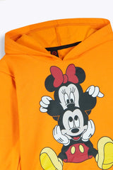 Kids Mickey & Minnie Fleece Tracksuit - Orange & Black
